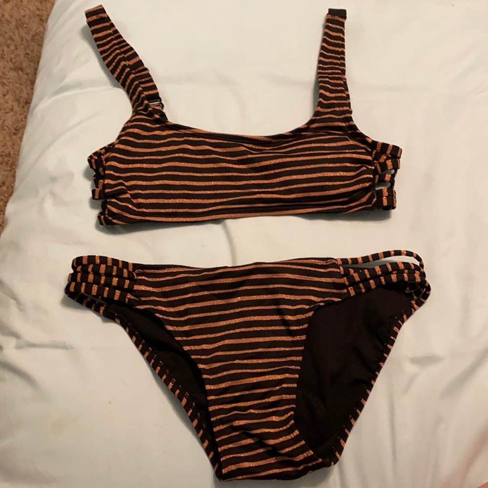 Target Small Orange and Black Bikini
